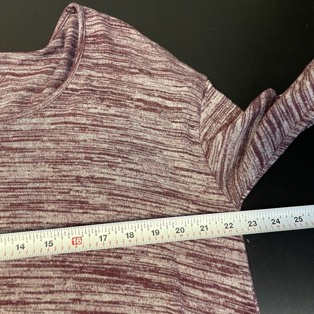 Torrid Women's Maroon Heathered Long Sleeve Top Size 1X Casual Stretch Comfort - Picture 7 of 8